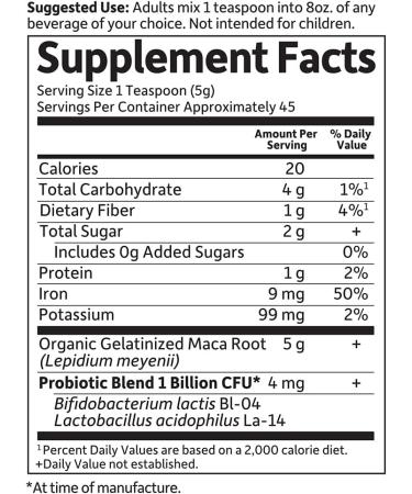 Garden of Life MyKind Organics Fair Trade Organic Maca Root - Energy Boost 7.93 oz (225 g) - Buy Online on GoSupps.com