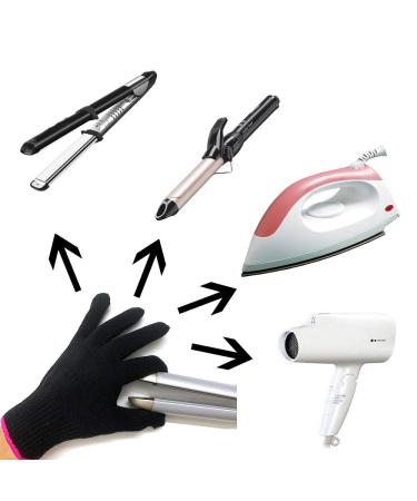 Professional Heat Resistant Gloves for Hair Styling - 2 Piece Set in Black - Buy Online on GoSupps.com