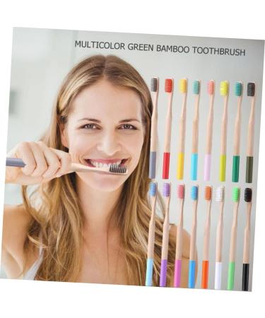 FRCOLOR 12 Pcs Organic Bamboo Toothbrush Set - Eco-Friendly Kids & Infant Toothbrushes Travel-Friendly Charcoal Pink Design - Buy Online on GoSupps.com
