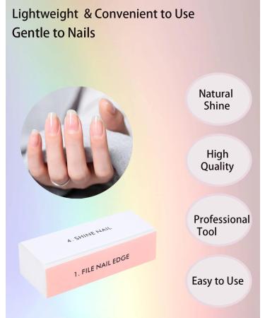 3PCS Nail Buffer Blocks 4-Sided Grit Professional Nail Files Manicure Treatment Sanding File for Shiny Glossy Surface Natural Nails Acrylic Nail Home Salons Use - Buy Online on GoSupps.com