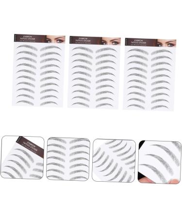 DOITOOL 3 Sheets Waterproof Eyebrow Stickers False Eyebrows for Women Artificial Eyebrow Cosmetic 6d Make up - Buy Online on GoSupps.com
