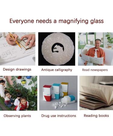 Magnifying Glass Rectangular Desktop Magnifier 2X Hands Free Stand Rotating Reading Magnifying Glass - for Craft Jewelry Sewing Workbench Better Life - Buy Online on GoSupps.com