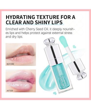 Unyoke Hydrating Lip Glow Oil | Tinted Lip Care Oil for Dry Lips | Non-Sticky Plumping Formula with Big Brush Head - Buy Online on GoSupps.com