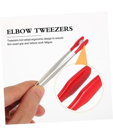 Minkissy 4-Piece Black Stainless Steel Tweezers Set for Eyelash Extensions | Premium Makeup Tweezers for Precision Tools - Buy Online on GoSupps.com