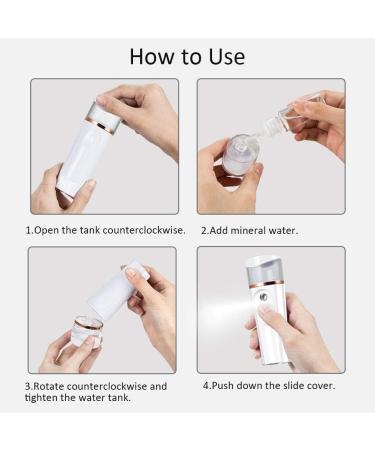 Solomi Hydrating Facial Mist Spray Handheld Nano Facial Sprayer (White) 40ml Battery Powered - Buy Online on GoSupps.com