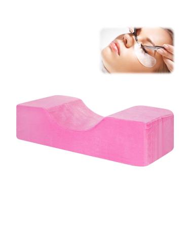 Qinhum U Shape Eyelash Extention Pillow Ergonomic Curve Memory Foam Beauty Salon Neck Support Pillow Anti Slip Headrest Tool Pink