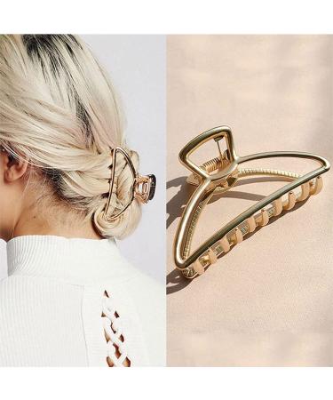 Xutong 8-Piece Rose Gold Metal Hair Clips Set - Small & Large Crescent Hair Clips for Thick Hair - Stylish & Durable Women s Accessories - Buy Online on GoSupps.com