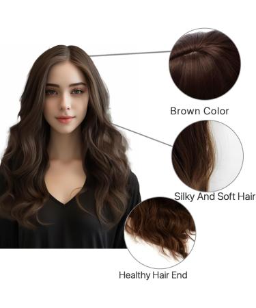 BERRYLION Long Brunette Curly Wig - Synthetic Light Brown Wigs for Black Women | Daily Wear Brown Wig - Buy Online on GoSupps.com