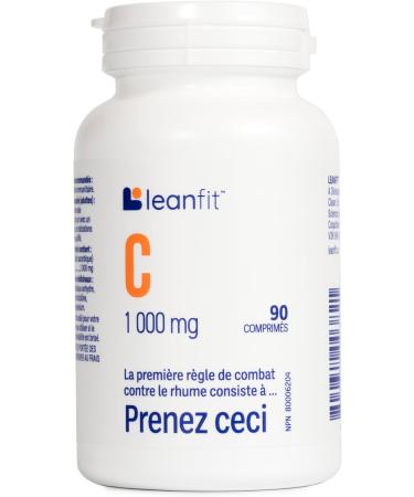 LEANFIT Vitamin C 1000mg 90 Tablets - To Fight a Cold Take This - Supports Immune Health & Provides Antioxidant Protection - Vegan Sugar-Free Non-GMO Gluten-Free - Buy Online on GoSupps.com