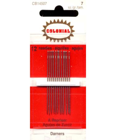 Colonial Needle 12 Count John James Cotton Darners Needles Size 7