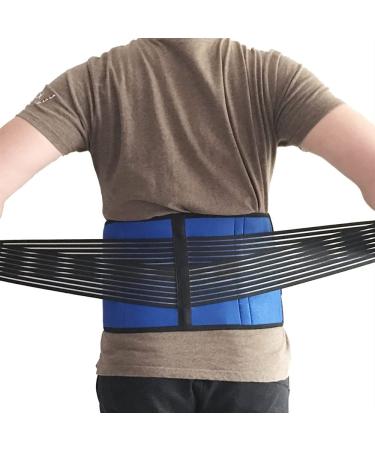 S-6XL lumbar support orthopedic medical neoprene compression lower back support waist hip support belt for sciatica herniated disc pain relief (color: blue size: XL)