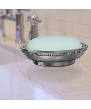 nu steel CHC3H 18/8 Stainless Steel Beaded Soap Dish Holder for Kitchen Bathroom Shower - Shiny Finish - Buy Online on GoSupps.com
