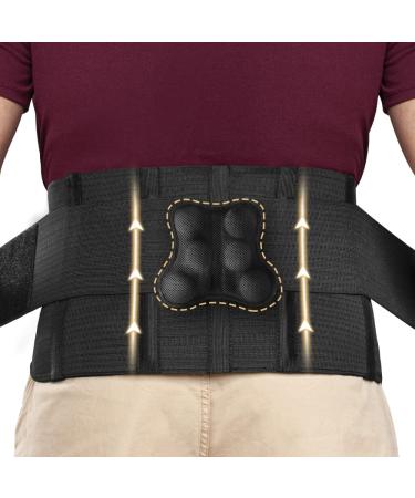 Dfynest Back Brace for Women and Men Lower Lumbar Waist Support Posture Corrector Heavy Weight Lifting Workout Belt for Pain Relief Scoliosis Sciatica Herniated Disc with Removable Pad  Large