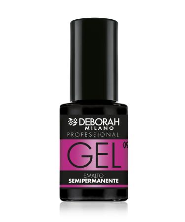 Deborah Milano Professional nail polish half-permanent No. 09 cyclamen clumsy effect long-lasting for intensive and shiny nails 4.5 ml violet blue