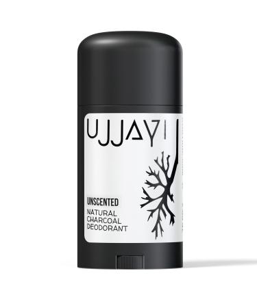 Ujjayi All Natural Deodorant Women & Men | Activated Charcoal | Organic Non Toxic Vegan Best Womens Deodorant Aluminum Free & Sulfate + Paraben Free (Handmade 2.65 oz Unscented)