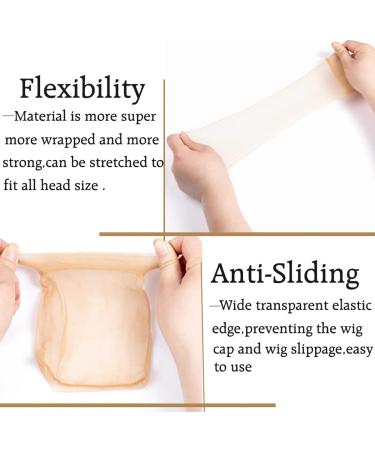 Wig Caps for Women HD Wig Cap for Lace Front Wig Bald Cap for Wigs Stocking Caps for Wigs (6pcs) - Buy Online on GoSupps.com