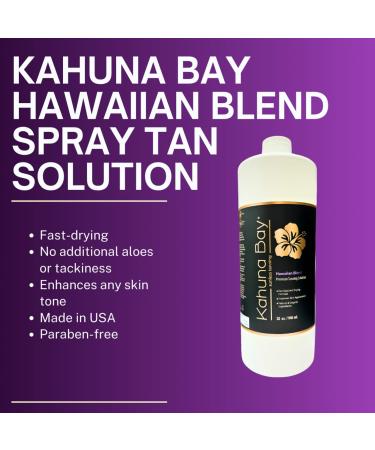Kahuna Bay Sunless Spray Tan Solution 32 oz - Hawaiian Blend Professional Tanning | Violet-Based Best for Salon Use - Buy Online on GoSupps.com