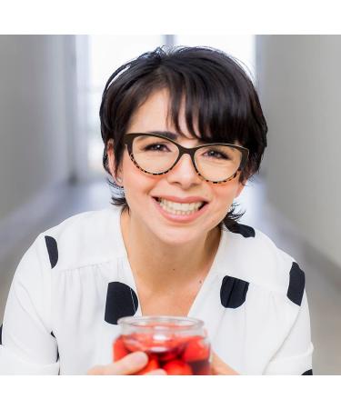 2-Pack Women's Cat Eye Reading Glasses +1.0 Blue Light Anti Glare Eyeglasses - Buy Online on GoSupps.com