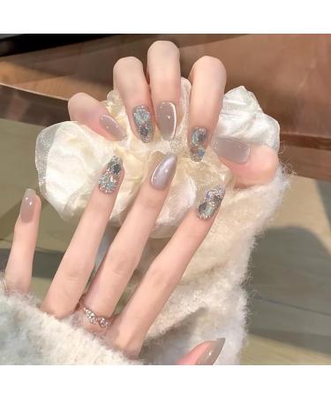 New Year Gold Handmade Wearable Nail Enhancement Removable False Nail Patch(Gold UltraShort M) - Buy Online on GoSupps.com