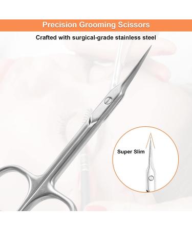 CGBE Extra Fine Curved Blade Cuticle Scissors - Professional Manicure Tool for Cuticle Care, Eyebrows, Eyelashes, and Dry Skin - Super Slim Design with Precise Pointed Tip - Buy Online on GoSupps.com