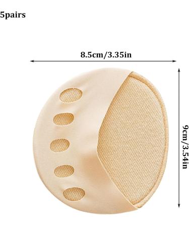 Forefoot Honeycomb Pads - Metatarsal Cushions for Women | Pain Relief Ball of Foot - 5 Pairs Skin Color - Buy Online on GoSupps.com