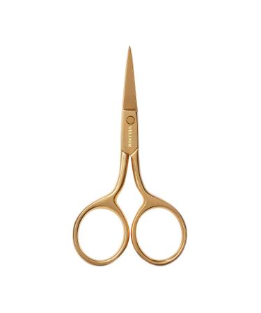 Velour Too Sharp Lash Scissors - Gold Stainless Steel - Small Hair Scissors for Brows, False Lashes, and Facial Hair - Pointed and Sharp Tip Shape Cutter - Portable Beauty Tool