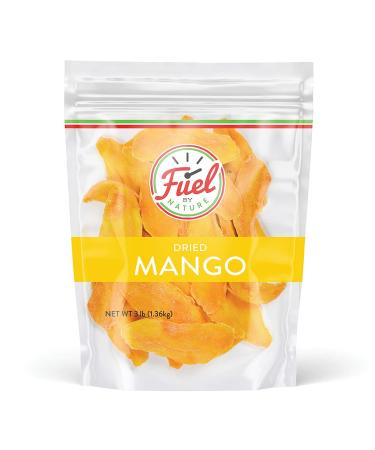 Dried Mango Slices by Fuel By Nature, Healthy High Energy Snacks, Mango Slices, Mango Dried Fruit Bulk, 3 lb Bag of Dried Mangos Made from Philippine Dried Mangoes, Fresh Fruit, Dried Mango Bulk Mango 3 Pound (Pack of 1)