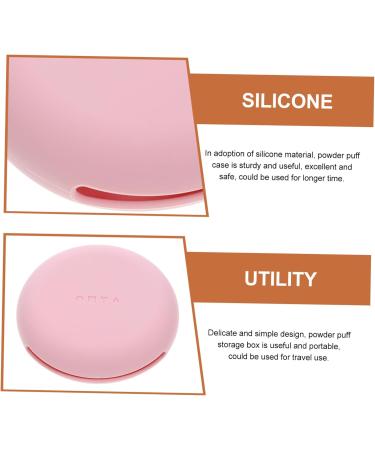 DRESSOOS Silicone Cosmetic Box Portable Makeup Sponge Holder Portable Makeup Puff Holder Silicone Beauty-blender Powder Puff Holder Small Makeup Travel Pocket Pink Cosmetic Bag Silica Gel 7.50X7.50X2.00CM Pink - Buy Online on GoSupps.com