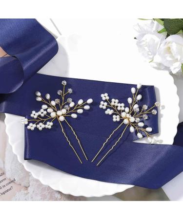 Fairvir Silver Rhinestone Flower Hairpins | Bridal Jewelry Headdress | 2-Piece Gold Crystal Hair Accessories for Women & Girls - Buy Online on GoSupps.com