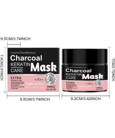 Apr s-shampoing Capillaire 300 G Couverture Hydratante Pour La Croissance Des Cheveux | Masque Pour Cheveux La K ratine Au Charbon De Bois Pour Hommes Et Femmes Cheveuxx Endommag s Secs - Buy Online on GoSupps.com