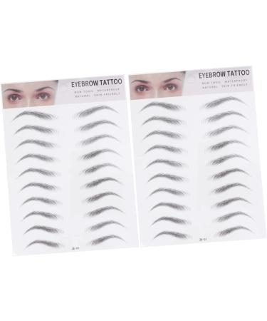 FOMIYES 6 Pcs 3d Eyebrow Stickers Makeup Stickers Imitation Eyebrow Sticker 4d Make up Transfer Stickers 1 count (Pack of 1) Blackx3pcs - Buy Online on GoSupps.com
