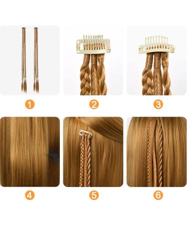 Traziewell Long Plait Hair Extension Brown Hair Extensions Clip in Hair Extension Two Piece Long Straight Synthetic Hairpieces 0136 FH000136 One Size - Buy Online on GoSupps.com