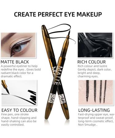 Jojomis Waterproof Liquid Eyeliner Pen Eye Makeup Liner Smudge Proof Black - Buy Online on GoSupps.com