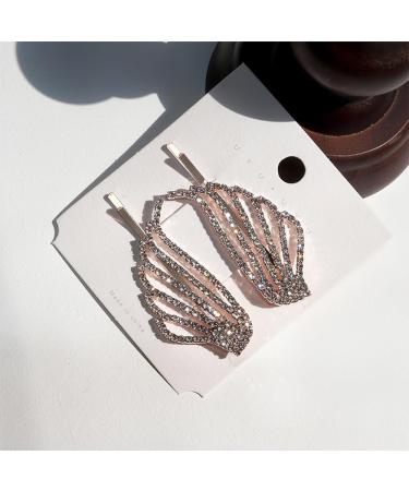 Aimimier Bridal Rhinestone Hair Clip Shiny Crystal Wing Hair Grip 2 Pcs Luxury Wedding Prom Party Festival Hair Jewelry for Women and Girls (Type A) - Buy Online on GoSupps.com