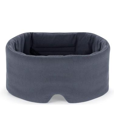 RelaxSleep Women Men 100% Handmade Cotton - Eye Mask Sleep with Double Thickened Nose Wing for Fully Light Blocking Blindfold Sleeping Mask for Home/Flight/Shift Work-Black Color