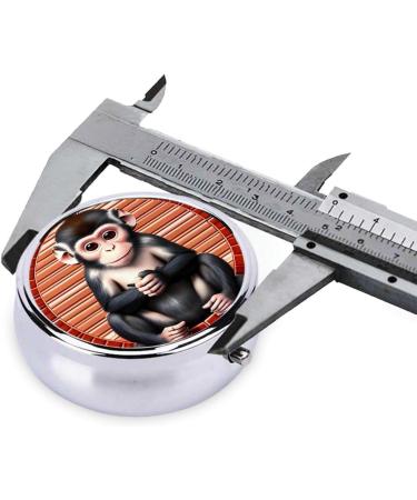 Silent Monkey Round Pill Box - 3 Compartment Portable Travel Organizer for Medications - Buy Online on GoSupps.com