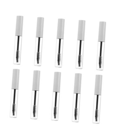 FOYTOKI Set of 10 Mascara Tubes of 10ml White Plastic Containers for Makeup and Skincare