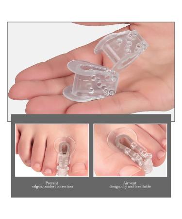 Healeved Relief Bunion Spacers - 4 Pairs | Toe Separator Gel Pad for Men & Women - Hammer Splint, Overlapping, Cramps, Breathable Design - Buy Online on GoSupps.com