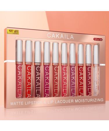 FAEYLI 9Pcs Matte Liquid Lipstick + 1Pcs Lip Plumper Set | Long Lasting & Waterproof Lip Gloss Kit - Buy Online on GoSupps.com