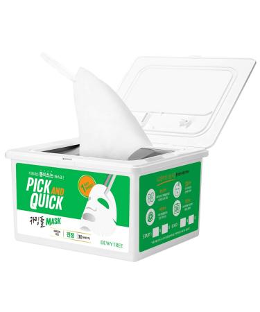 DewyTree Pick and Quick Daily Mask - 30 Sheets/Peppermint Lime (Calming Full)