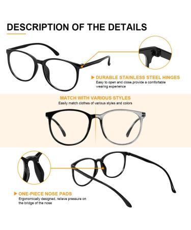 Aomig Blue Light Glasses - 2PC Unisex Gaming & Reading Glasses | Protect Eyes & Reduce Fatigue (Black/Gray) - Buy Online on GoSupps.com