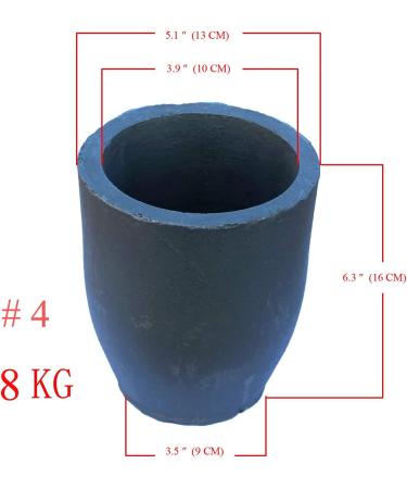 8KG Foundry Clay Graphite Crucible for Melting Copper, Silver, Gold & Aluminum - High Temperature 1800 C (3272 F) - Buy Online on GoSupps.com