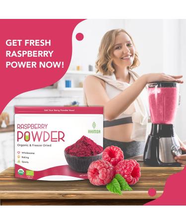 Organic Freeze Dried Raspberry Powder 8 oz | USDA Certified | Organic Fiber Juice Powder | Rich in Potassium - Buy Online on GoSupps.com