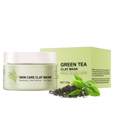 Green Tea Face Mask Kaolin Clay Mask for Pores Skincare Organic Mud Mask for Face Green Tea Deep Cleanse Mask Deep Cleansing Reducing Acne & Oil Smoothing & Anti Aging Reduce Blackhead