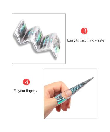 300PC Nail Extension Stickers - Self-Adhesive Nail Art Guides for Beautiful Patterns - Perfect for Women - Buy Online on GoSupps.com