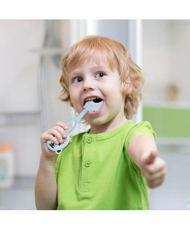 Buy Blue Tiger Baby Training Toothbrush - Soft Silicone Manual Toothbrush for Kids 2-6 Years | Cartoon Design for Complete Dental Hygiene - Buy Online on GoSupps.com
