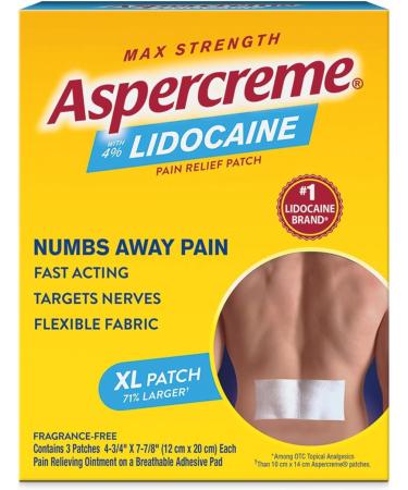 Aspercreme Lidocaine Patches XL - 12 Patches - Buy Online on GoSupps.com