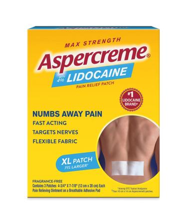 Aspercreme Lidocaine Patches XL - 3 Each Pack of 2