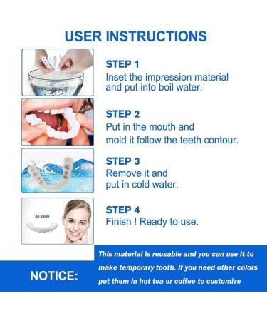 Temporary Fake Dentures Teeth for Broken, Gap & Missing Teeth - Improve Smile - Buy Online on GoSupps.com