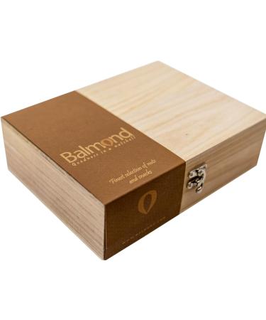 Balmond Premium Nuts Gift Box - 600g Assorted Fruit & Nut in Beautiful Wooden Box - Brazil nuts Almonds Hazelnuts - Suitable for Halal Kosher Gluten Free Vegan & Vegetarian Diets - Buy Online on GoSupps.com